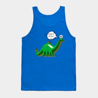 Soccer- Dino and birds kicking it old school Tank Top